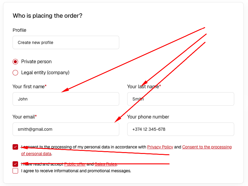 Place your order